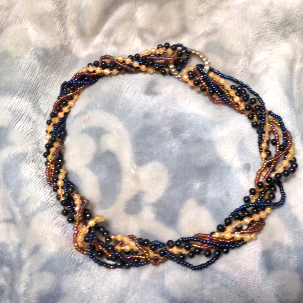 Vintage bead twist necklace